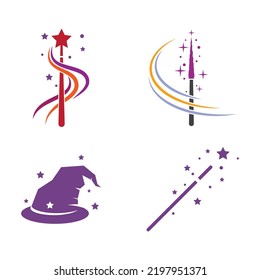 Wand Magic stick icon vector template