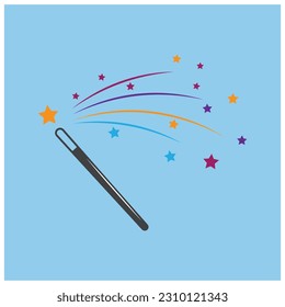 Wand Magic stick icon vector symbol template