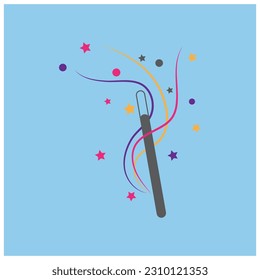 Wand Magic stick icon vector symbol template