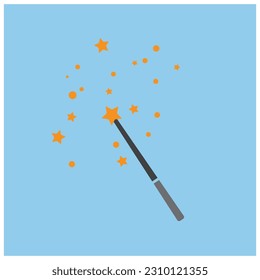 Wand Magic stick icon vector symbol template