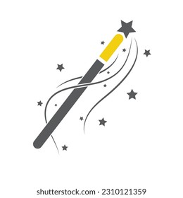 Wand Magic stick icon vector symbol template