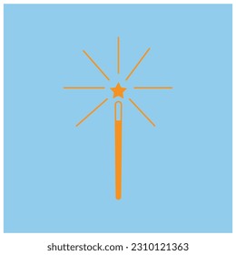 Wand Magic stick icon vector symbol template