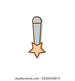Plantilla vectorial de icono de Wand Magic stick