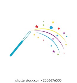 Wand Magic stick icon vector template symbol