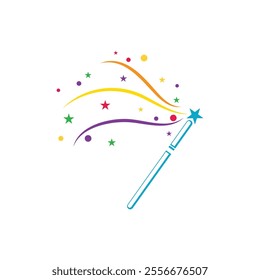 Wand Magic stick icon vector template symbol