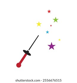 Wand Magic stick icon vector template symbol