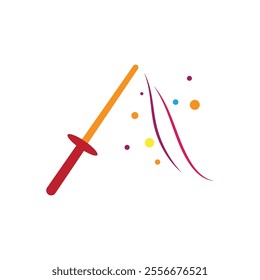 Wand Magic stick icon vector template symbol