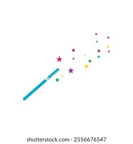 Wand Magic stick icon vector template symbol