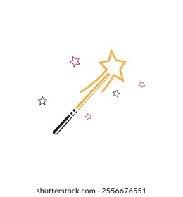 Wand Magic stick icon vector template symbol