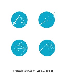 Wand Magic stick icon vector template symbol