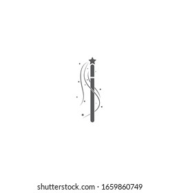 Naturaleza del símbolo vectorial de la plantilla de logotipo de palos mágicos