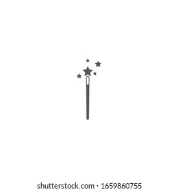 Vektorillustration-Symbol für Zauberstab in der Wand