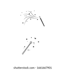 Wand magic stick Logo Template vector symbol