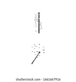 Wand magic stick Logo Template vector symbol