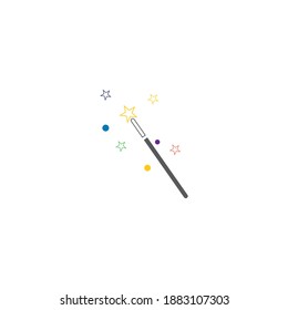 Wand magic stick Logo Template vector symbol 