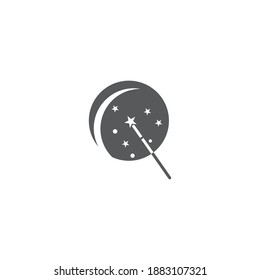 Wand magic stick Logo Template vector symbol 