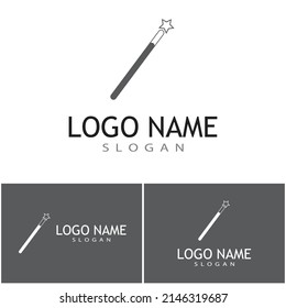 Wand magic stick Logo Template vector symbol nature