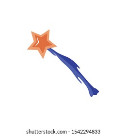 wand magic of witch on white background vector illustration design