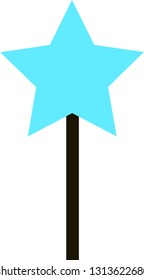 wand star on wite background