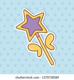 wand with star and wings