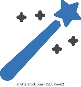 wand Vector illustration on a transparent background. Premium quality symbols. Gyliph vector icon for concept and graphic design.