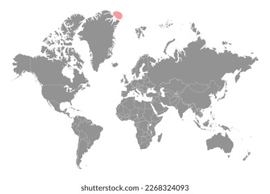 Wandel Sea en el mapa del mundo. Ilustración vectorial.
