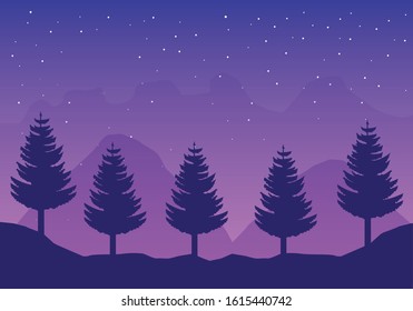 wandelust forest landscape scene icon vector illustration design