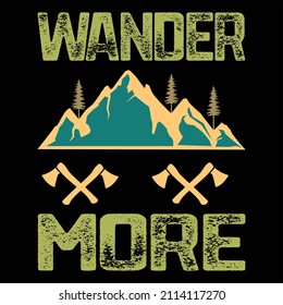 Wander More T-Shirt Designs svg Designs