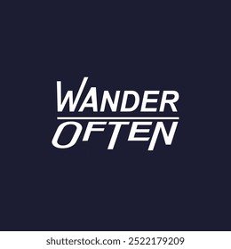 WANDER OFTEN minimalist T-shirt design 