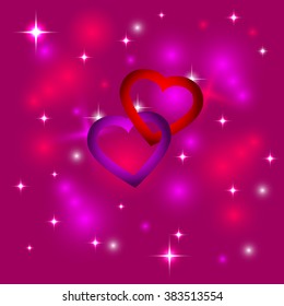 Wandering hearts purple