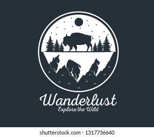 wanderlust adventure logo