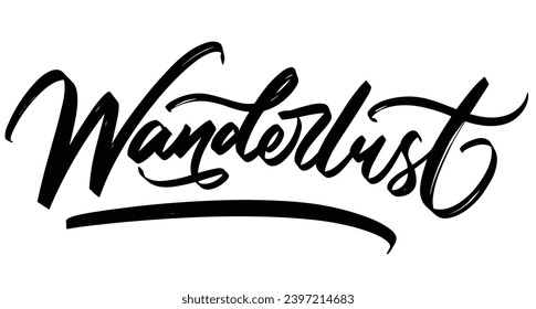 wanderlust adventure quotes ready vector lettering. Inspirational typography. Motivational quoteeps