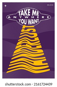 Wanderlust glaubt Typografie-Vektorplakat