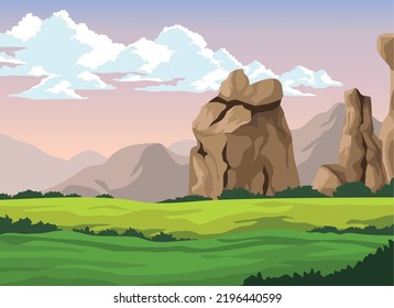 wanderlust landscape with canyon scene