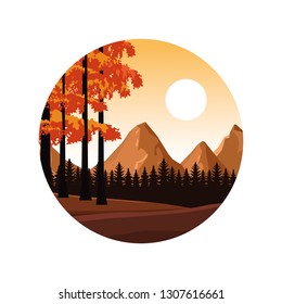 Wanderlust landscape cartoon