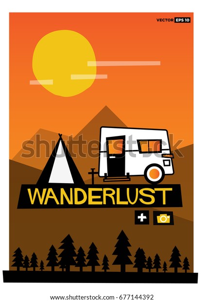 Wanderlust Love Travel
poster in Retro
Style