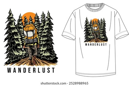 Wanderlust Man's T Shirt Design Best T Shirt 