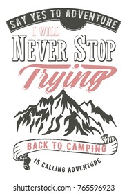 wanderlust mountain graphic for tee print