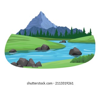 Wanderlust Naturszene mit Fluss