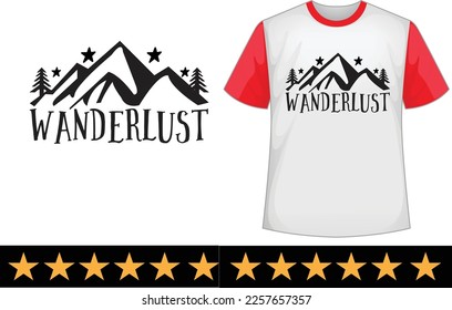 Wanderlust svg t shirt design file
