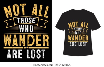 Wanderlust Vintage Typography T-Shirt Design