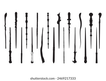 Wands Vector For Print, Wands Clipart, Wands vector Illustration