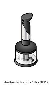A wand/stick blender with a chopper attachment.