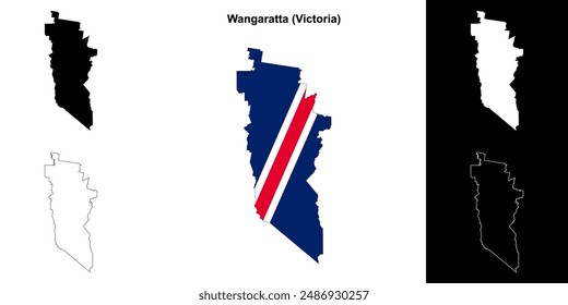 Wangaratta (Victoria) Outline-Kartenset