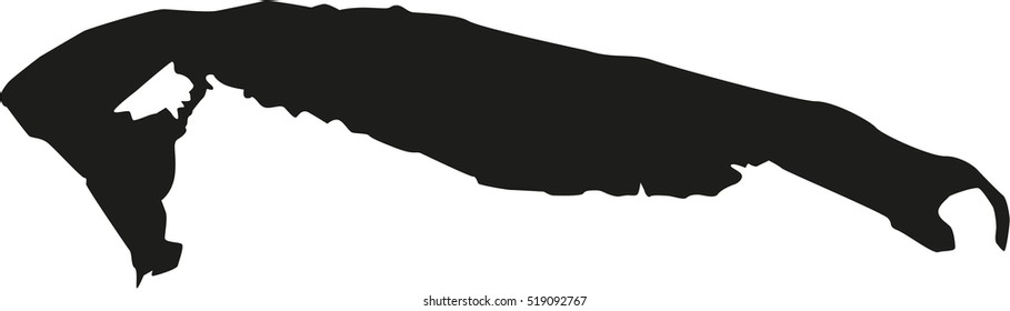 Wangerooge map silhouette