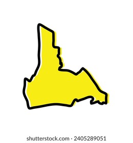 Wanica district of Suriname vector map illustration.