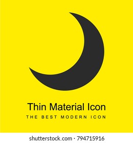Waning moon bright yellow material minimal icon or logo design