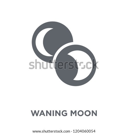 Waning moon icon. Waning moon design concept from Weather collection. Simple element vector illustration on white background.