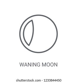 Waning moon icon. Trendy Waning moon logo concept on white background from Weather collection. Suitable for use on web apps, mobile apps and print media.