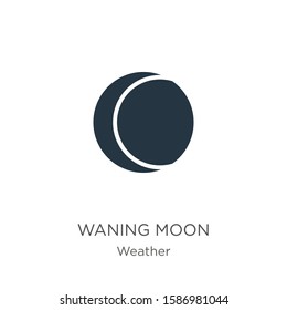 Waning moon icon vector. Trendy flat waning moon icon from weather collection isolated on white background. Vector illustration can be used for web and mobile graphic design, logo, eps10